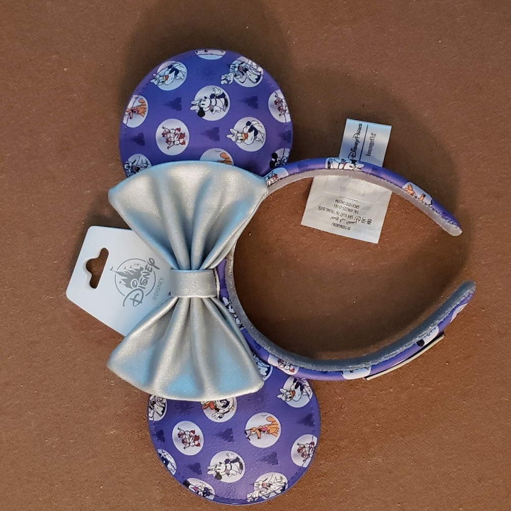 NWT Disney 100th Loungefly Platinum Purple Mickey & Friends Ears HeadbanD